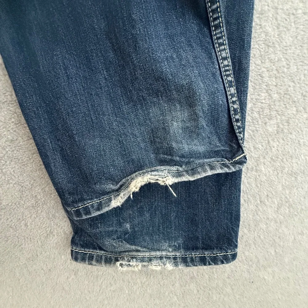 Diesel Waykee Mens 33x34 Regular Straight Jeans Blue Distressed Wash 0810L